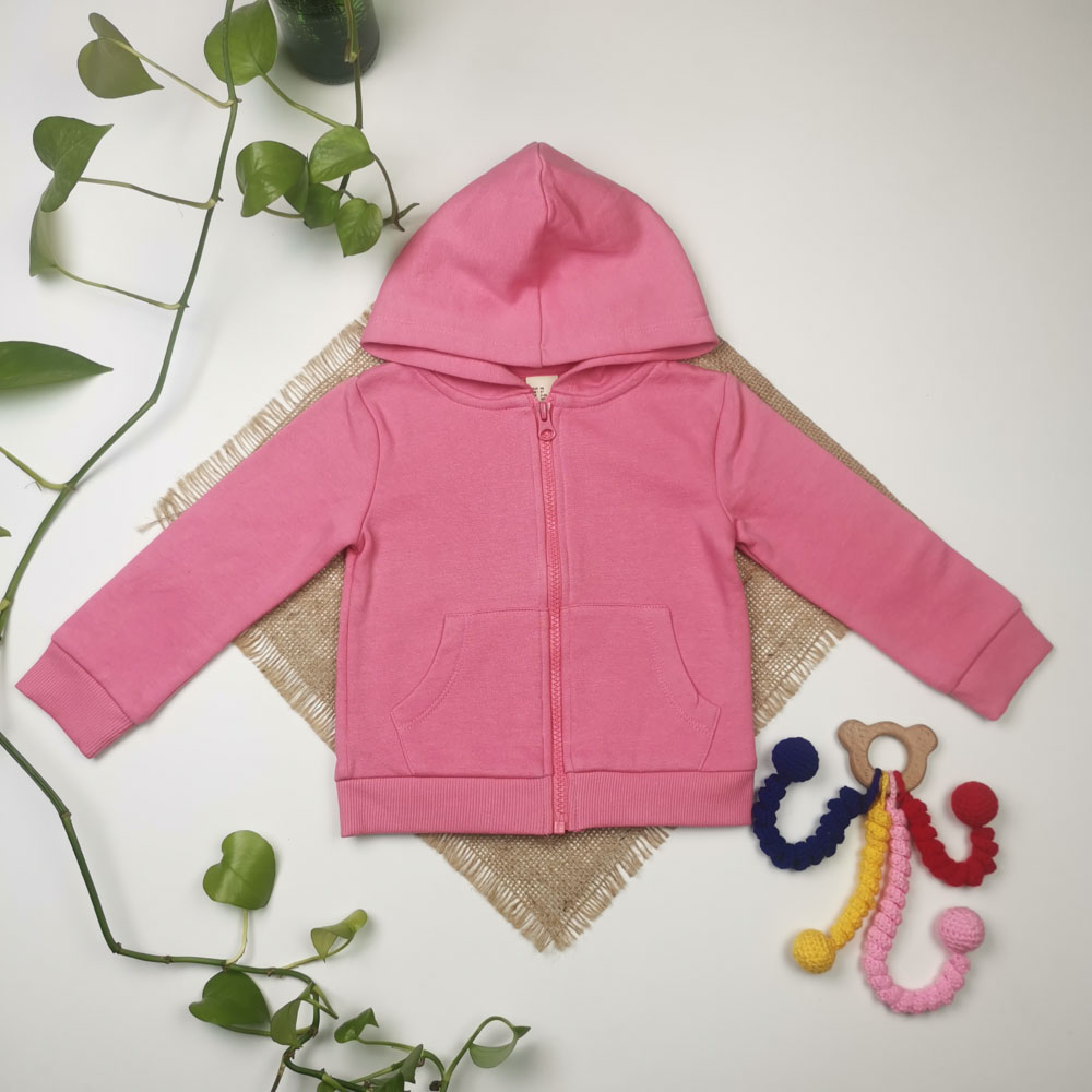 سویشرت توکرکی دخترانه آستین بلند صورتی رنگ - 2 تا 3 سال