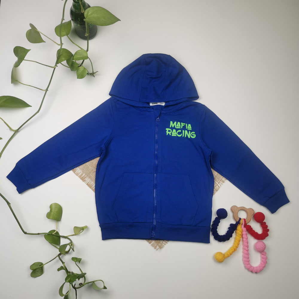 سویشرت دورس آستین بلند برند sinsay طرح نوشته دار آبی رنگ