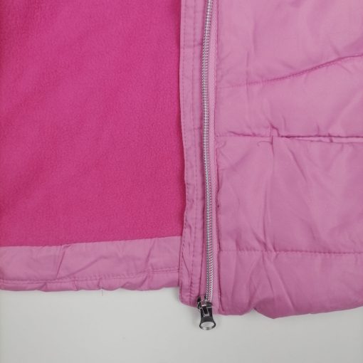 کاپشن نوزادی دخترانه آستین بلند برند impidimpi طرح قلب دار پفی و توکرکی صورتی رنگ