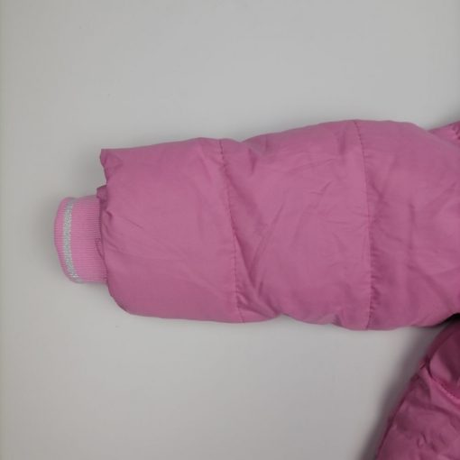 کاپشن نوزادی دخترانه آستین بلند برند impidimpi طرح قلب دار پفی و توکرکی صورتی رنگ