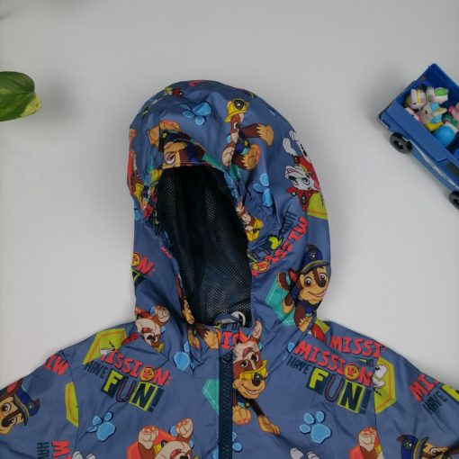 سویشرت بارونی نوزادی پسرانه آستین بلند طرح سگهای نگهبان آستر دار فیلی رنگ