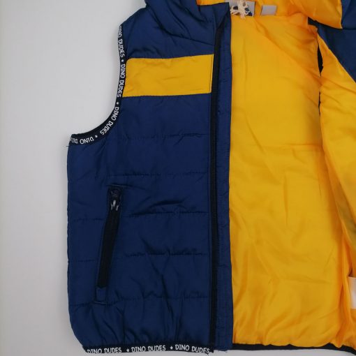 پافر برند impidimpi طرح نوشته دار آستر دار سرمه ای رنگ  - 2 تا 4 سال