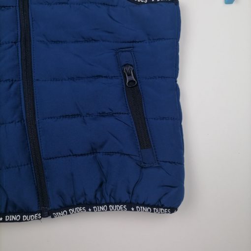 پافر برند impidimpi طرح نوشته دار آستر دار سرمه ای رنگ  - 2 تا 4 سال