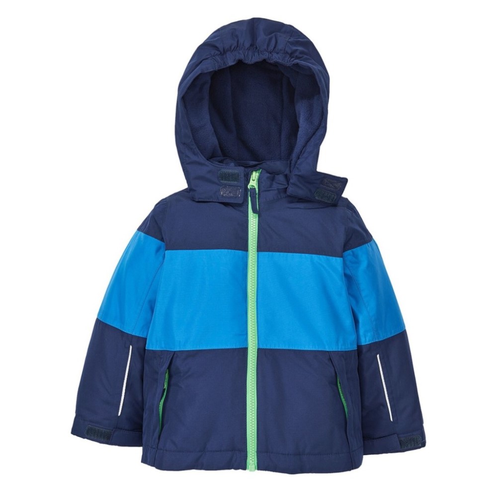 کاپشن نوزادی پسرانه آستین بلند برند lily and dan کلاه دار أبی رنگ - 12 تا 24 ماه