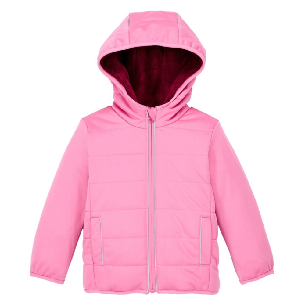 کاپشن نوزادی دخترانه آستین بلند توکرکی صورتی رنگ