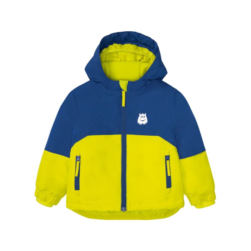 کاپشن نوزادی آستین بلند برند lupilu کلاه دار فسفری رنگ  - 12 تا 24 ماه