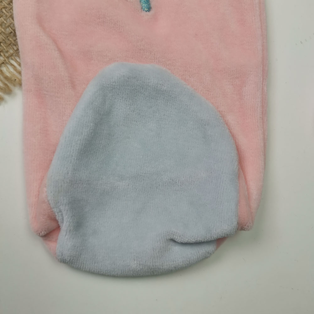 سرهمی نوزادی دخترانه آستین بلند برند Disney طرح دختر جوراب دار صورتی رنگ