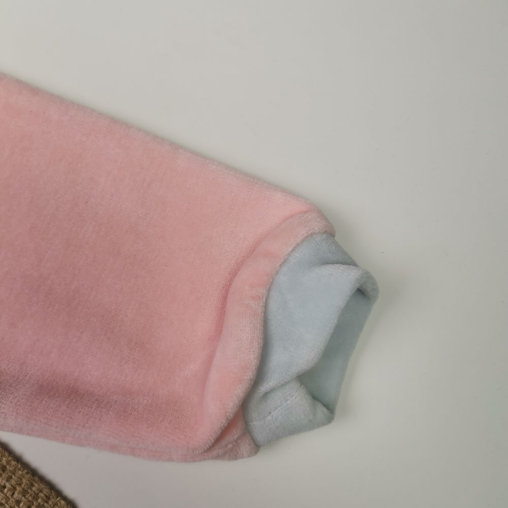 سرهمی نوزادی دخترانه آستین بلند برند Disney طرح دختر جوراب دار صورتی رنگ