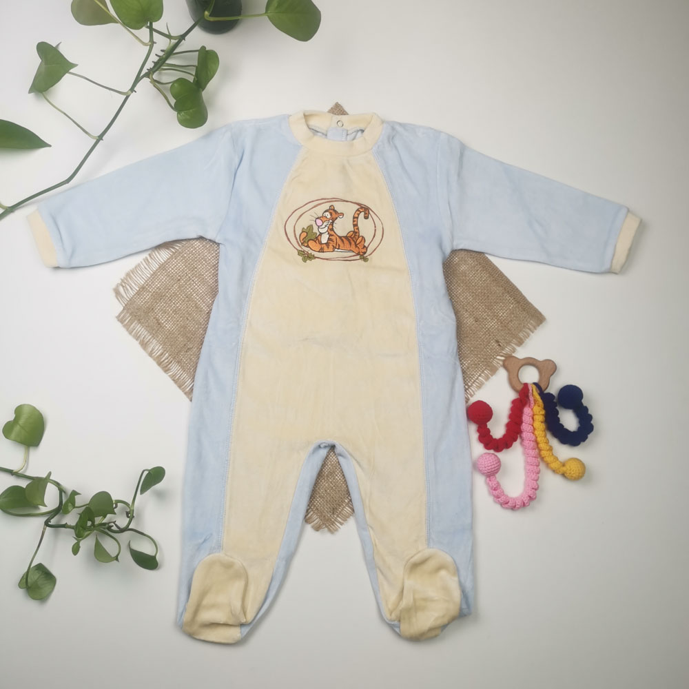 سرهمی نوزادی پسرانه آستین بلند برند Disney طرح ببر آبی رنگ - 12 تا 18 ماه