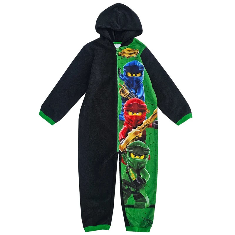 سرهمی پسرانه آستین بلند برند Lego طرح نینجا مشکی رنگ - 2 تا 4 سال