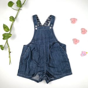 بیلر شلوارکی نوزادی برند obaibi طرح جیب دار کات لیبل آبی تیره رنگ - 9 ماه