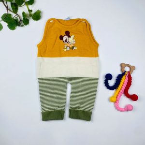 بیلر نوزادی پسرانه برند Disney طرح میکی موس خردلی رنگ - 0 تا 1 ماه