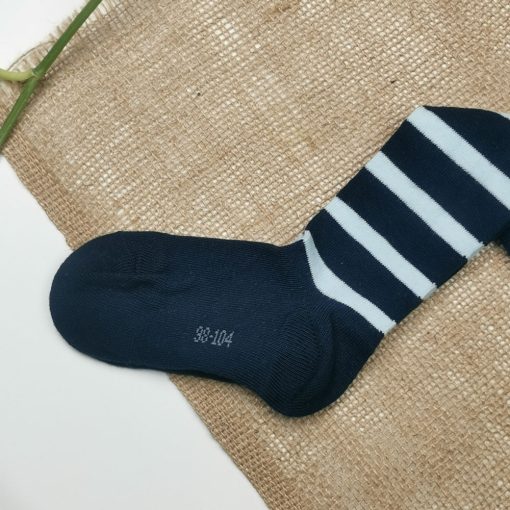 جوراب شلواری برند alive طرح راه راه سرمه ای رنگ