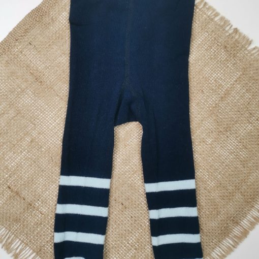 جوراب شلواری برند alive طرح راه راه سرمه ای رنگ