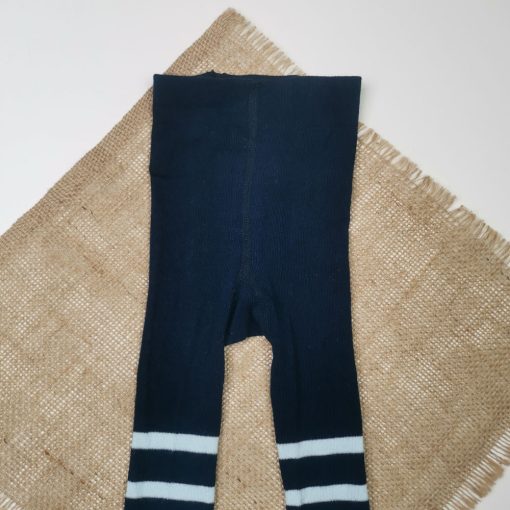 جوراب شلواری برند alive طرح راه راه سرمه ای رنگ