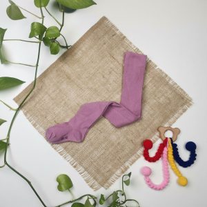 جوراب شلواری نوزادی صورتی تیره رنگ