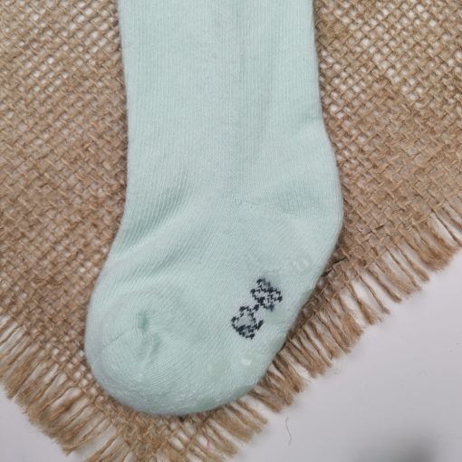جوراب شلواری نوزادی برند poco piano سبز پاستلی رنگ