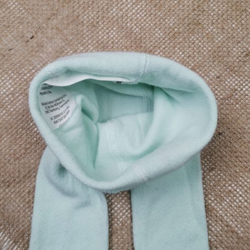 جوراب شلواری نوزادی برند poco piano سبز پاستلی رنگ