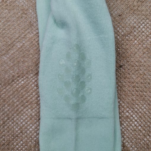جوراب شلواری نوزادی برند impidimpi توکرکی استوپ دار سبز صابونی رنگ