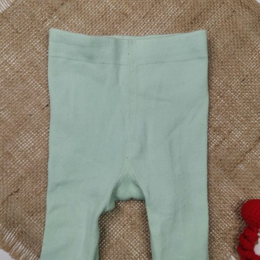 جوراب شلواری نوزادی برند impidimpi توکرکی استوپ دار سبز صابونی رنگ