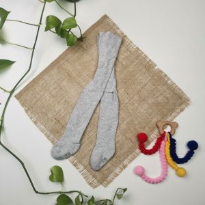 جوراب شلواری نوزادی برند poco piano طوسی روشن رنگ