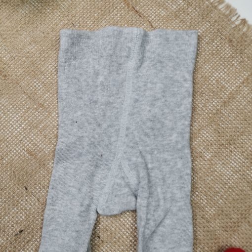 جوراب شلواری نوزادی برند poco piano طوسی روشن رنگ