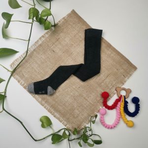 جوراب شلواری نوزادی برند poco piano ذغالی رنگ