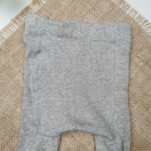 جوراب شلواری نوزادی برند impidimpi استوپ دار نیمه توکرکی طوسی کمرنگ