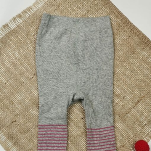 جوراب شلواری نوزادی برند impidimpi طرح اسب راه راه صورتی رنگ