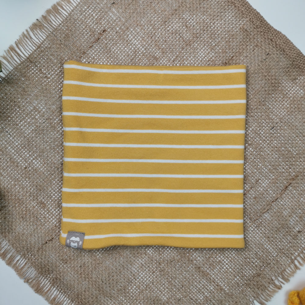 شال طرح راه راه خردلی رنگ  - فری سایز