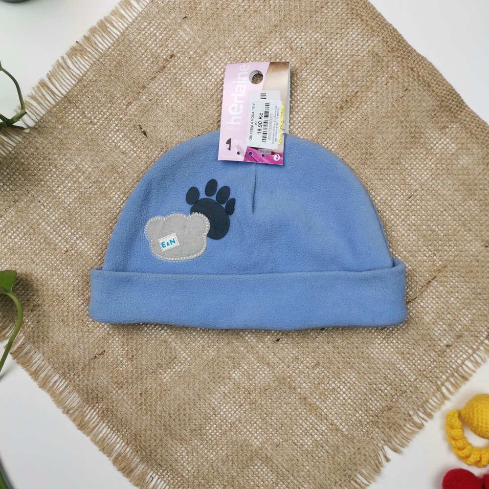 کلاه پسرانه طرح خرسی آبی روشن رنگ  - 6 تا 8 سال