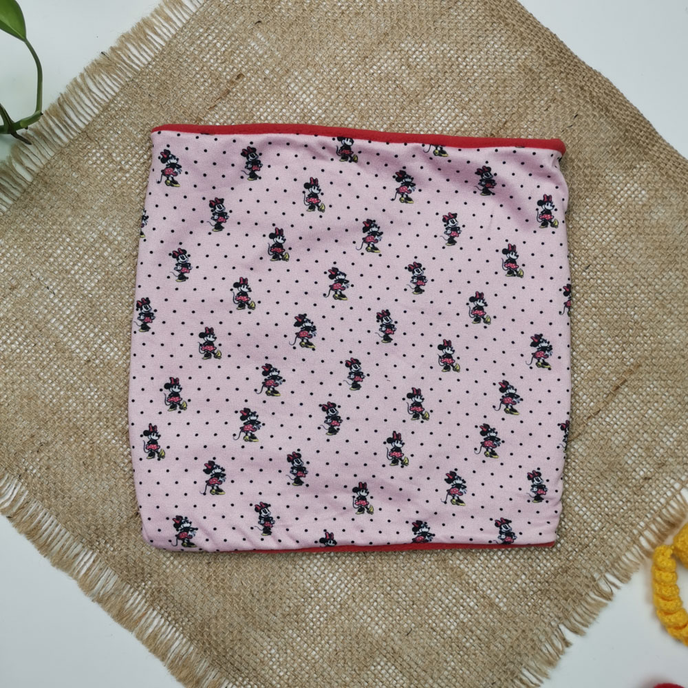 شالگردن دخترانه برند دیزنی طرح میکی موس آستردار فوتر قرمز رنگ  - 2 تا 4 سال