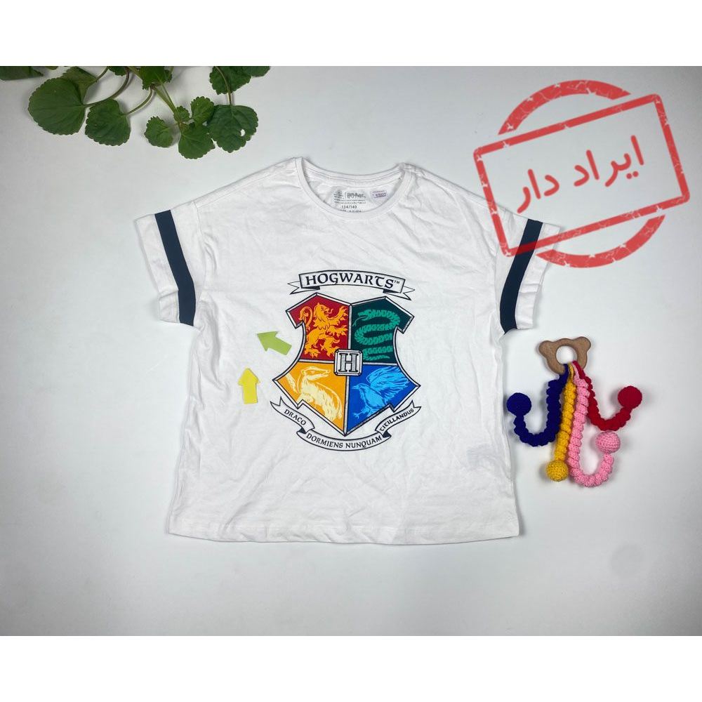 تیشرت پسرانه آستین بلند طرح عکس مار و اژدها مدل باکسی ازاد سفید رنگ - 8 تا 9 سال