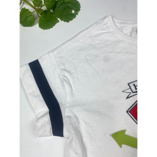 تیشرت پسرانه آستین بلند طرح عکس مار و اژدها مدل باکسی ازاد سفید رنگ - 8 تا 9 سال