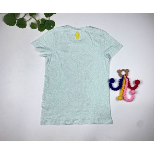 تیشرت دخترانه آستین کوتاه طرح نوشته انگلیسی یقه گرد مدل آزاد سفید رنگ - 10 سال