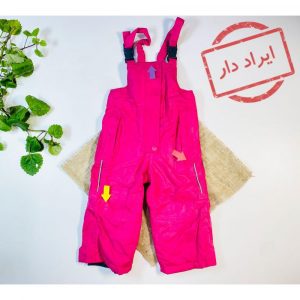 ایراد دار _ شلوار گرم نوزادی دخترانه شلوار دو بنده سرخابی رنگ  - 12 تا 18 ماه