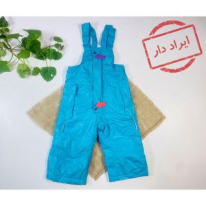 ایراد دار _ شلوار گرم نوزادی پسرانه شلوار گرم دو بنده آبی رنگ  - 12 ماه