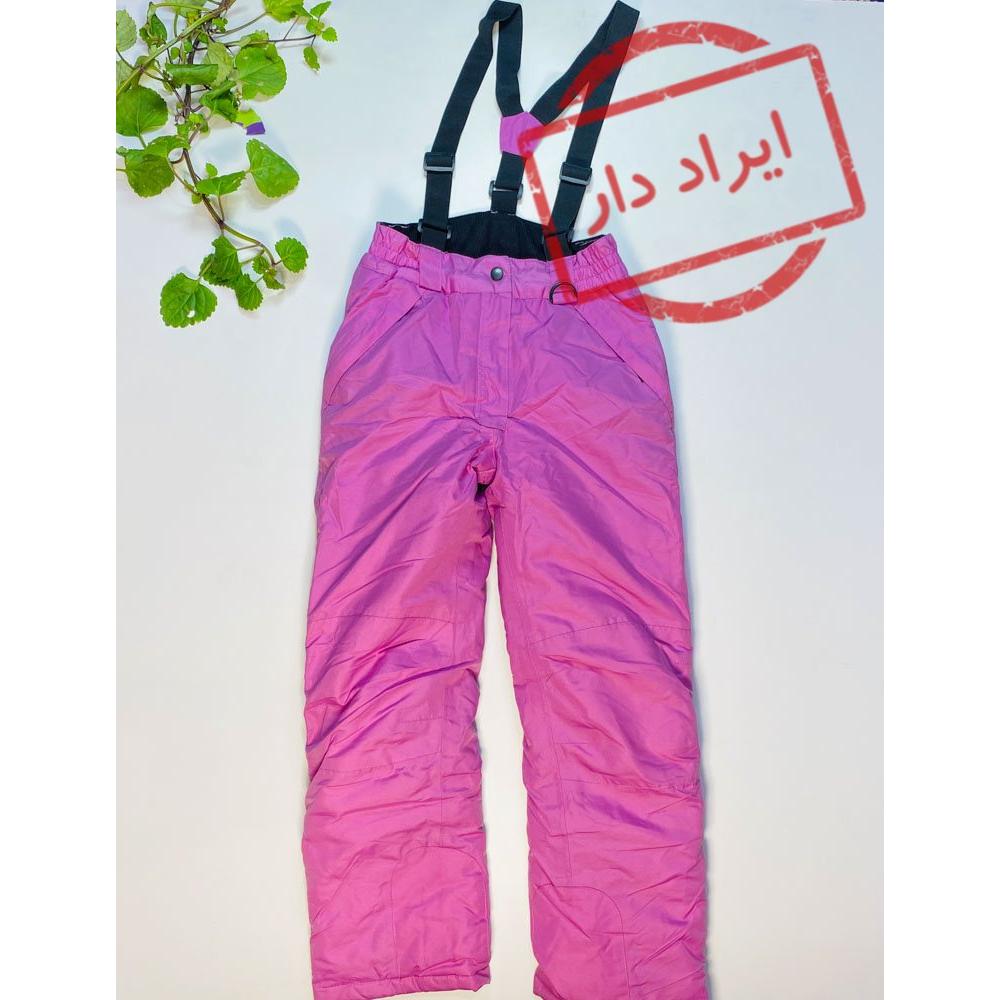 ایراد دار _ شلوار گرم دخترانه شلوار دو بنده یاسی رنگ - 8 تا 10 سال