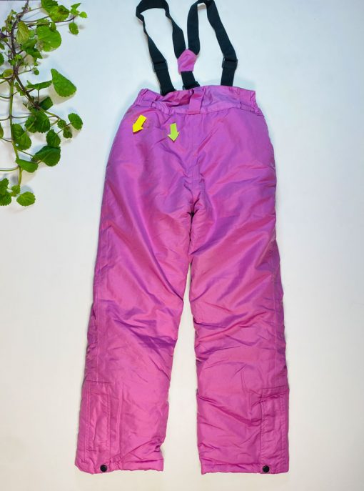 ایراد دار _ شلوار گرم دخترانه شلوار دو بنده یاسی رنگ - 8 تا 10 سال