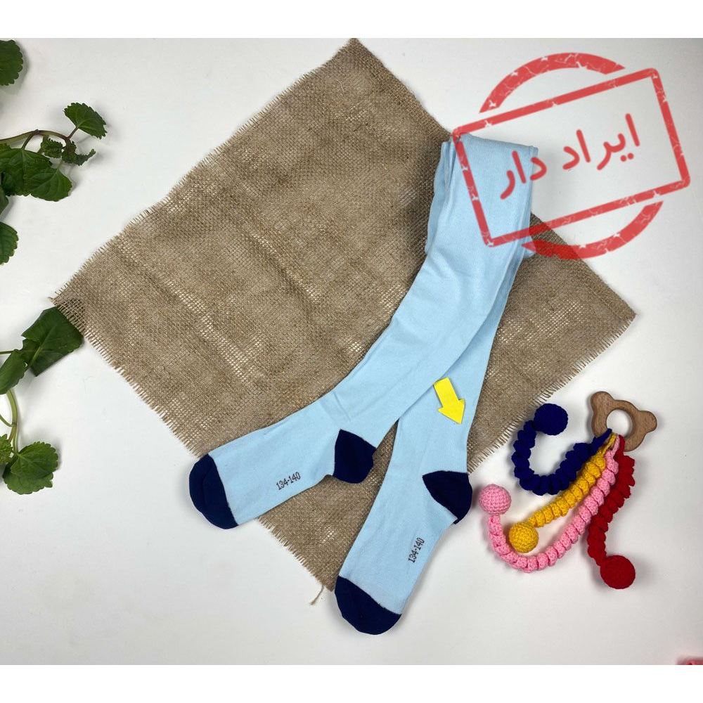 جوراب شلواری آبی رنگ  - 2 تا 4 سال