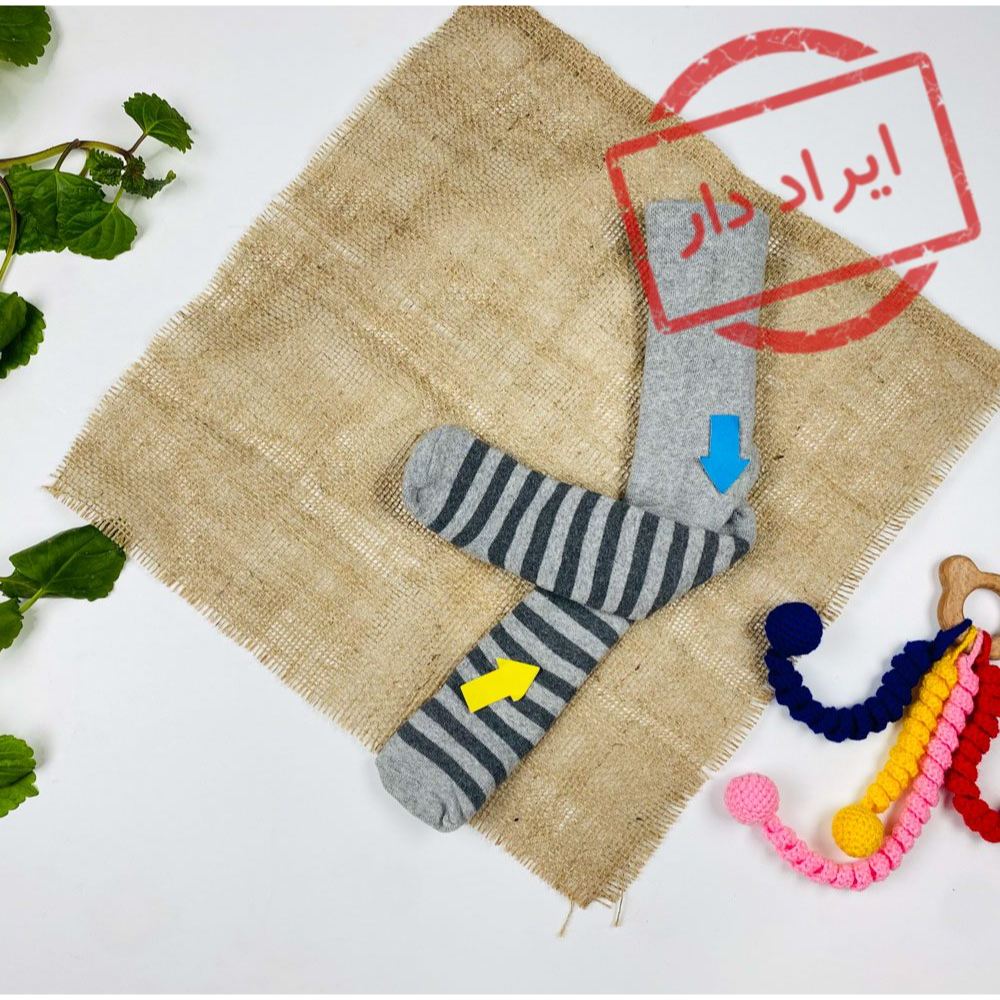 جوراب شلواری نوزادی طوسی رنگ  - 2 تا 6 ماه