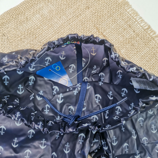 شلوار بارونی نوزادی پسرانه برند لوپیلو طرح لنگر ساده سرمه ای رنگ