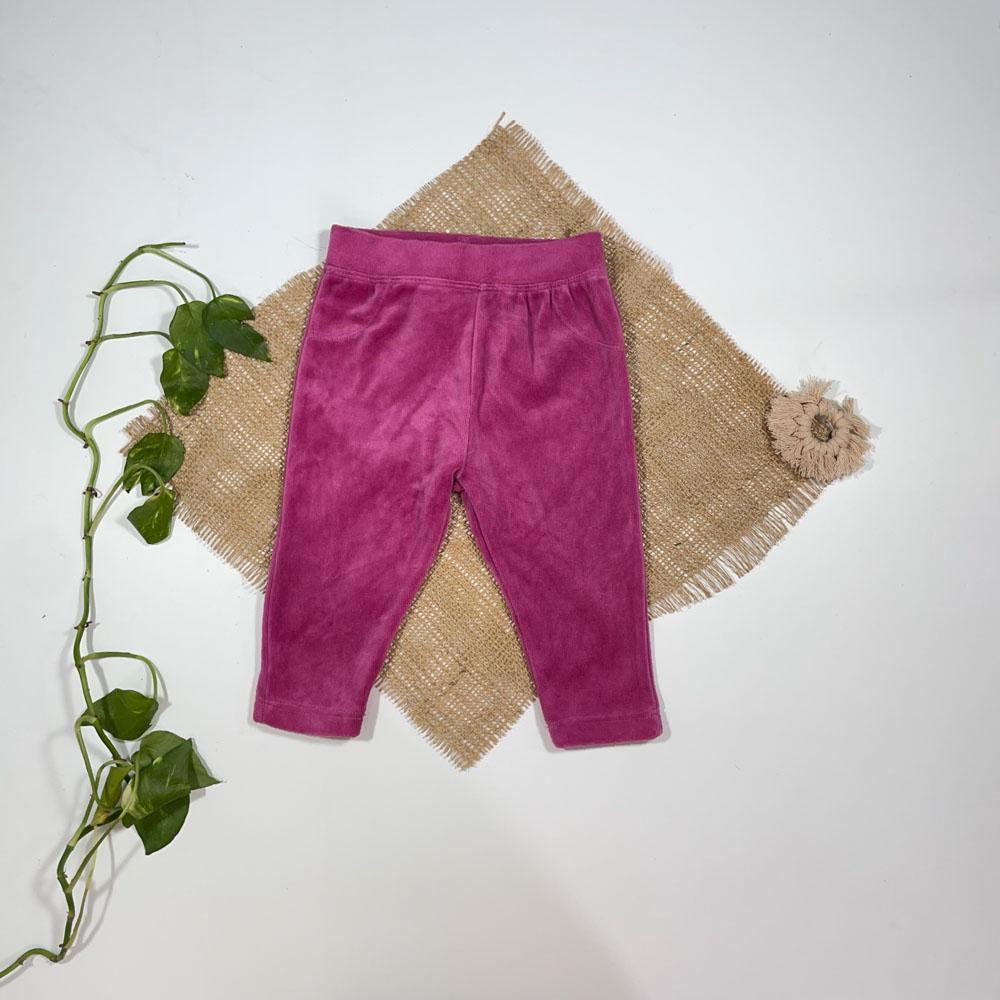 شلوار نوزادی دخترانه راسته برند Iupilu طرح ساده جیب نما صورتی رنگ - 3 تا 6 ماه