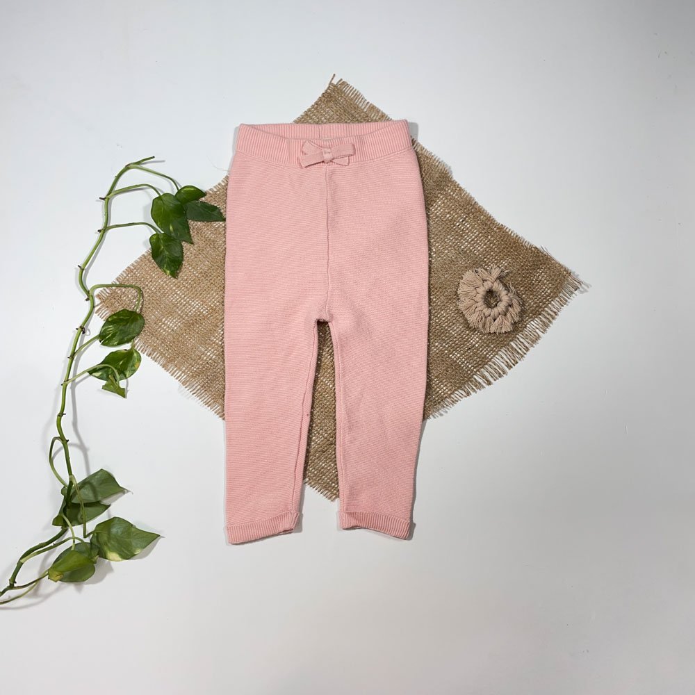 شلوار نوزادی دخترانه لبه پاکتی برند Iupilu صورتی رنگ - 6 تا 12 ماه