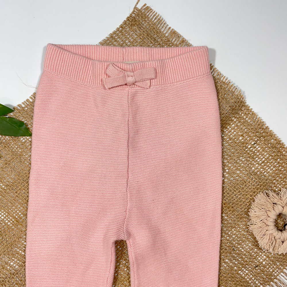 شلوار نوزادی دخترانه لبه پاکتی برند Iupilu صورتی رنگ - 6 تا 12 ماه