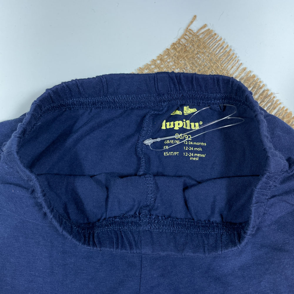 شلوار نوزادی پسرانه ساده برند Iupilu سرمه ای رنگ - 12 تا 24 ماه
