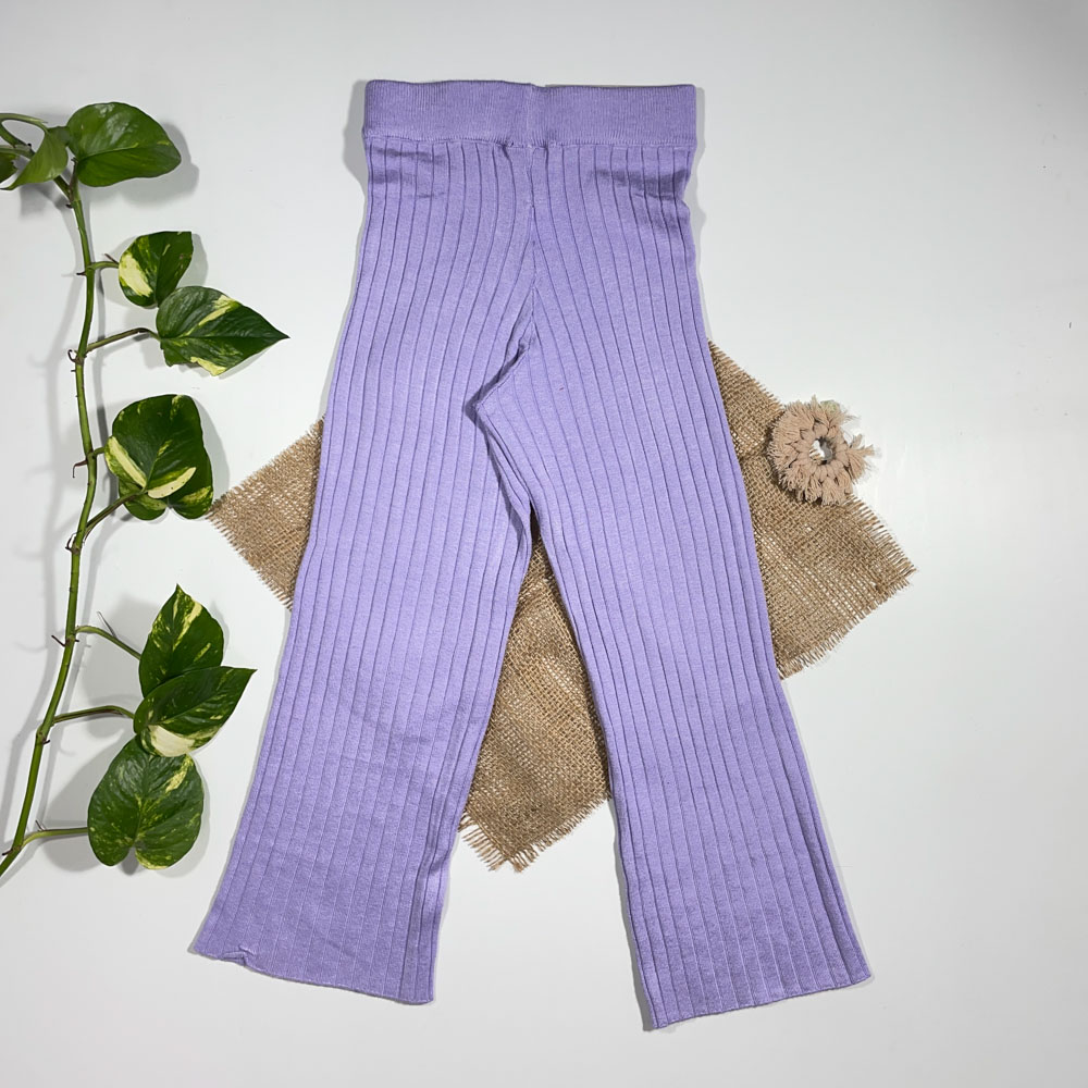 شلوار دخترانه راسته برند لوپیلو طرح ساده یاسی رنگ - 4 تا 6 سال