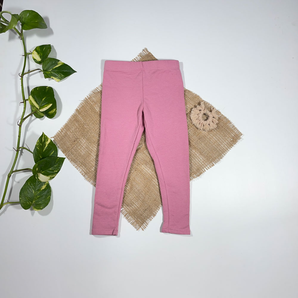 شلوار دخترانه راسته برند Lily and Dan طرح ساده صورتی رنگ - 2 تا 3 سال