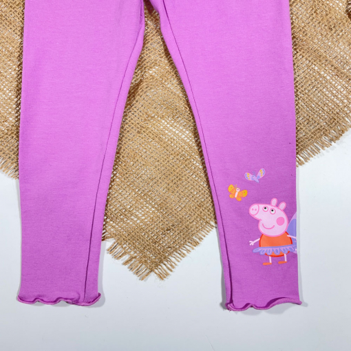 شلوار دخترانه راسته برند Peppa pig طرح عروسکی صورتی رنگ - 2 سال