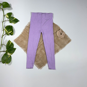 شلوار دخترانه راسته برند Lily and Dan طرح پلیسه یاسی رنگ